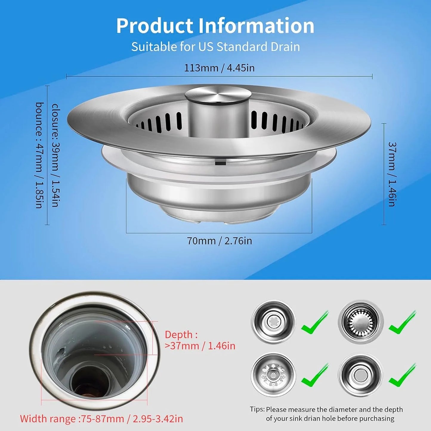 sink drain strainer